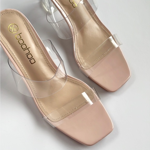 Boohoo Clear Block Heels - Picture 4 of 9